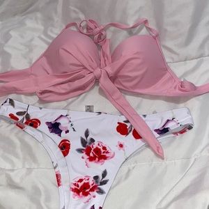 Floral print bikini set